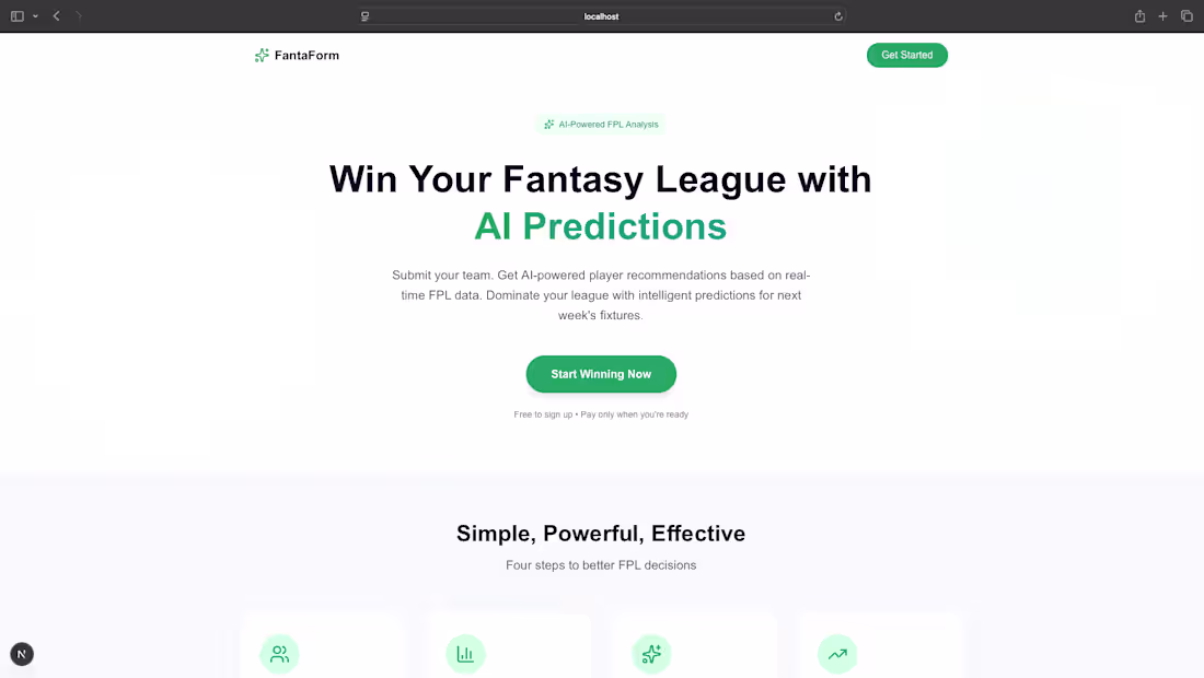 Cover image for AI-Powered Fantasy Football Prediction Platform Development