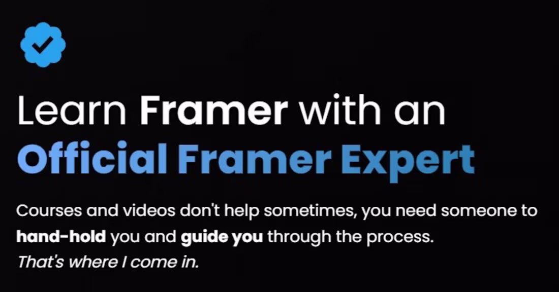 Cover image for 1HourLearn - Learn Framer 1:1