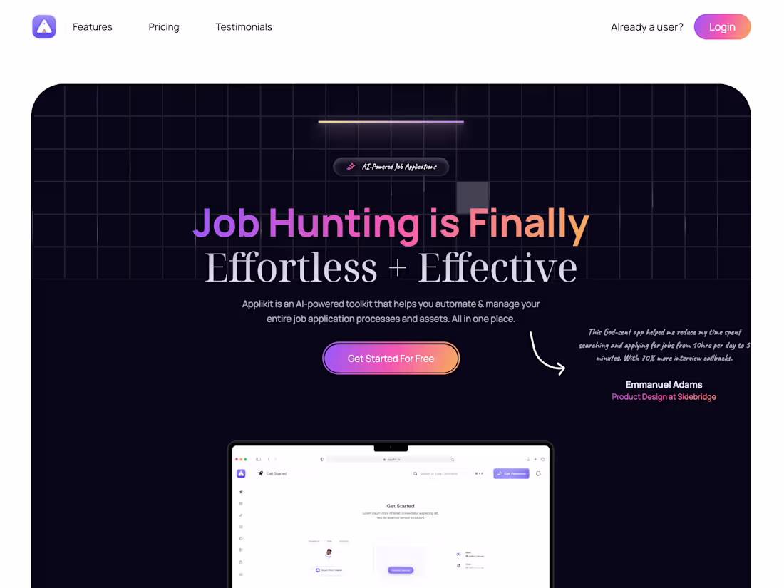 Cover image for Applikit (SaaS Application)