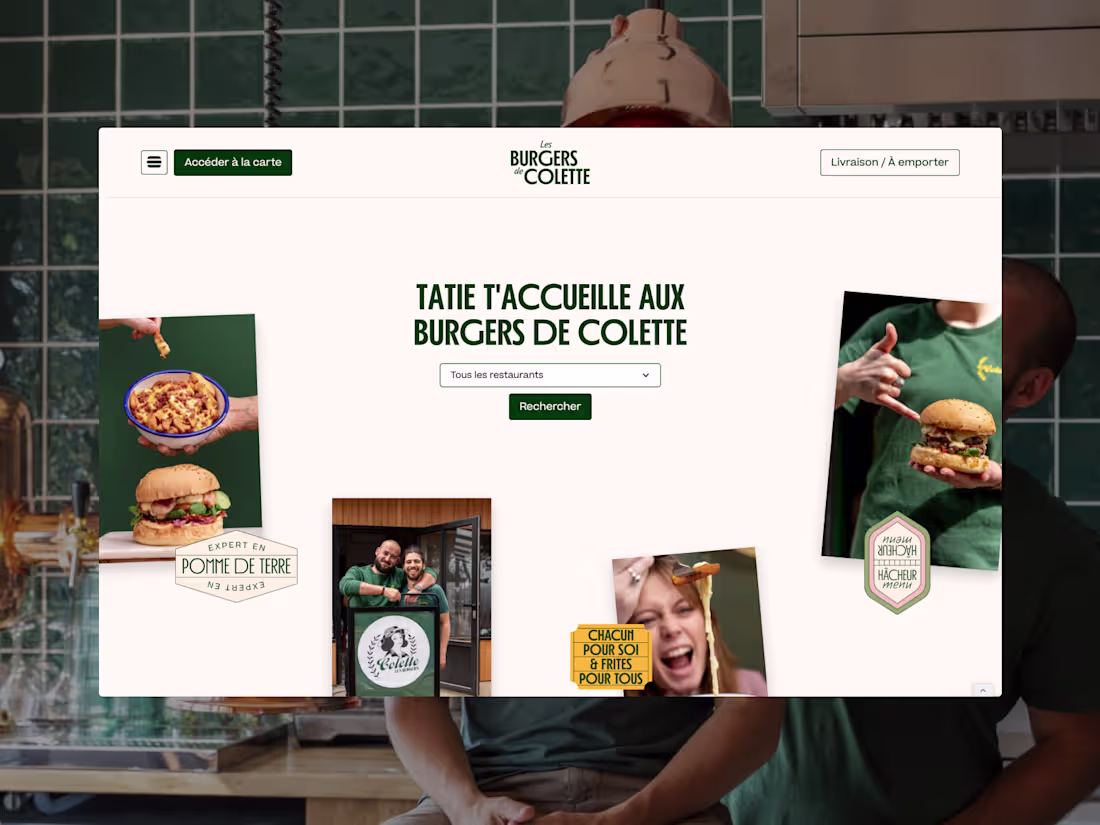 Cover image for Website Redesign for Les Burgers de Colette