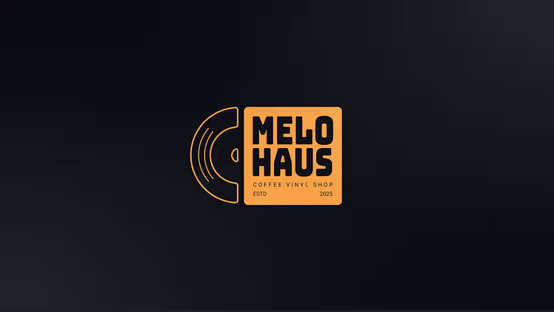 Cover image for Melo Haus Coffee Vinyl Shop Logo Design