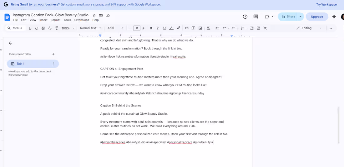 Cover image for 5 ready-to-post Instagram captions written