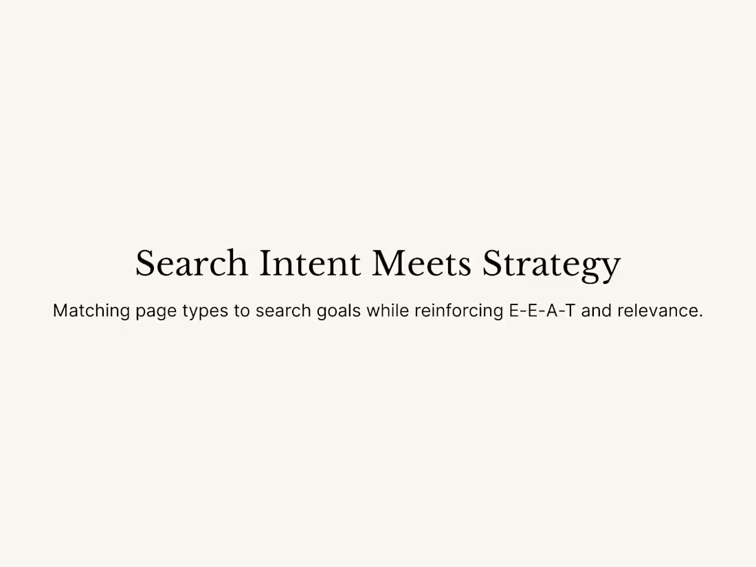 Cover image for Search Intent Strategy