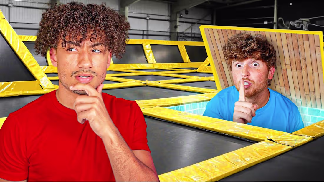 Cover image for EXTREME HIDE & SEEK IN TRAMPOLINE PARK! - YouTube