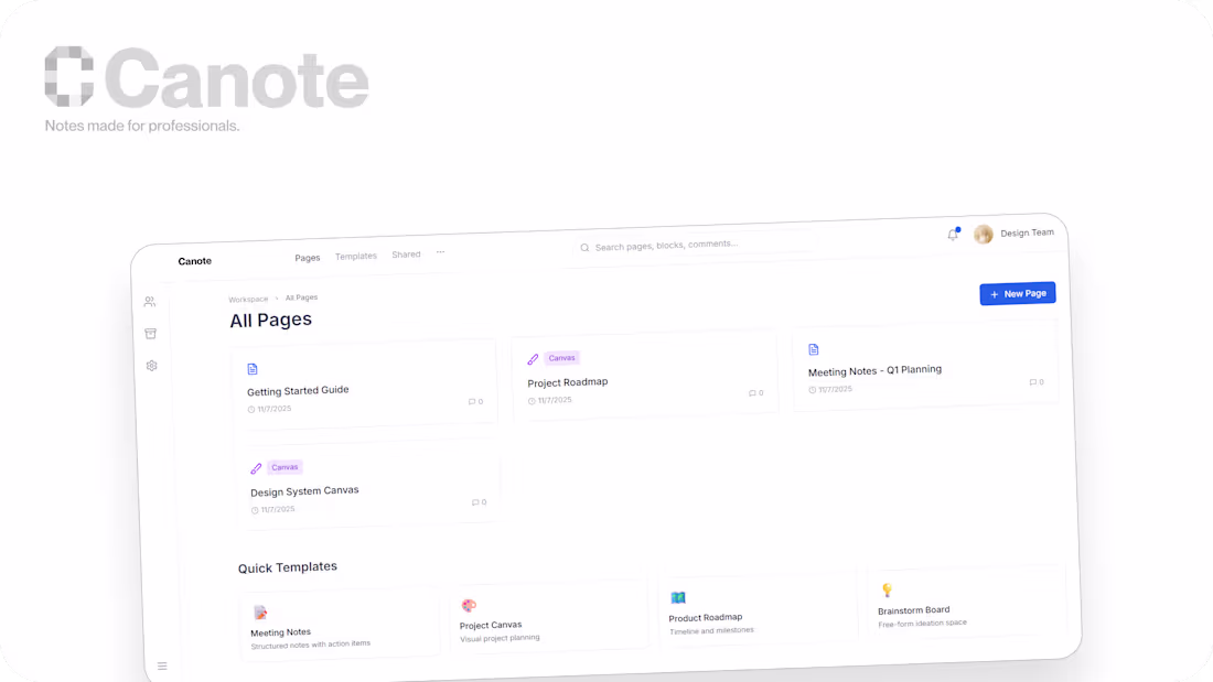 Cover image for Canote — Collaborative Notes for Modern Teams ✨ Canote unite...