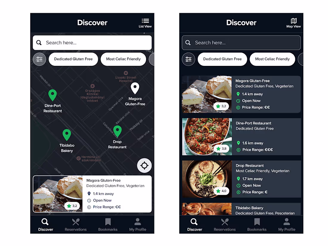 Cover image for Gluten-Free Restaurant
Finder App