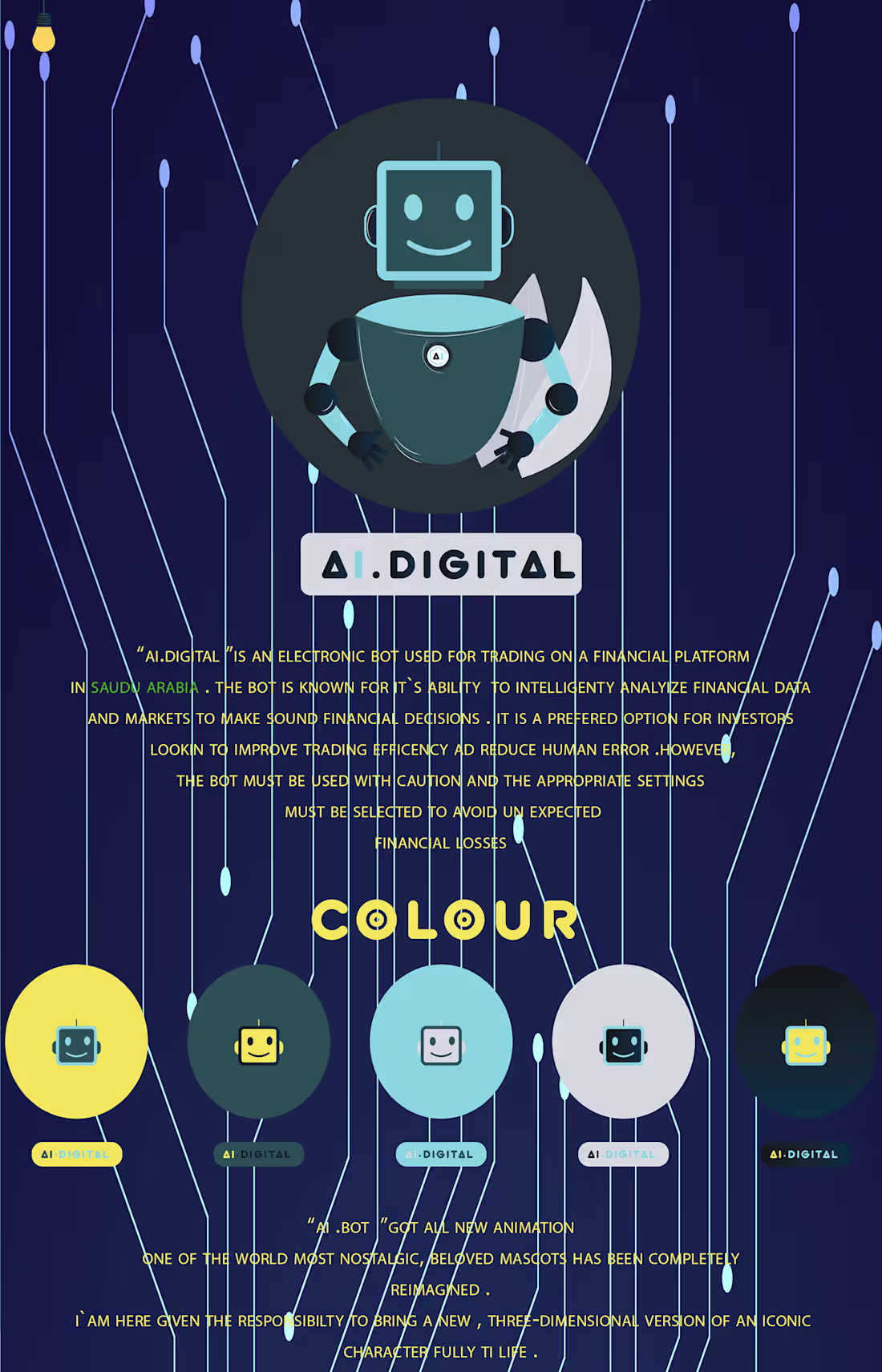 Cover image for AI.DIGITAL |  bot design| logo design on Behance