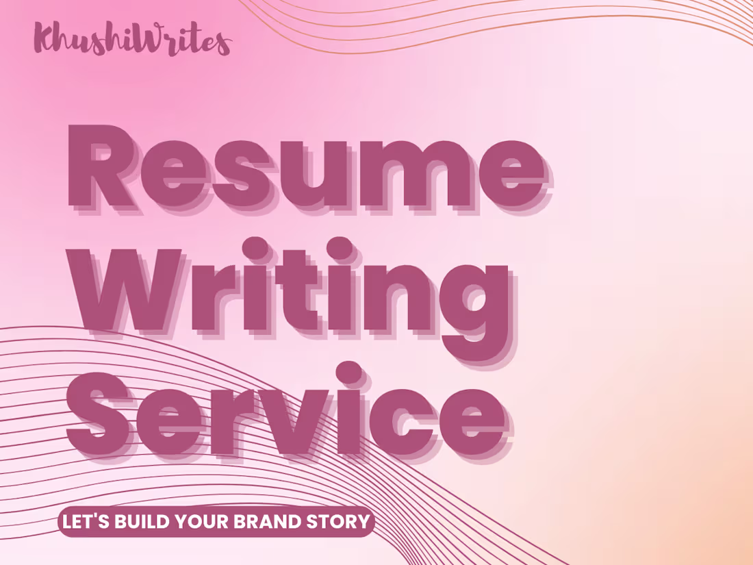 Cover image for Professional Resume Writing – ATS-Friendly, Impact-Driven