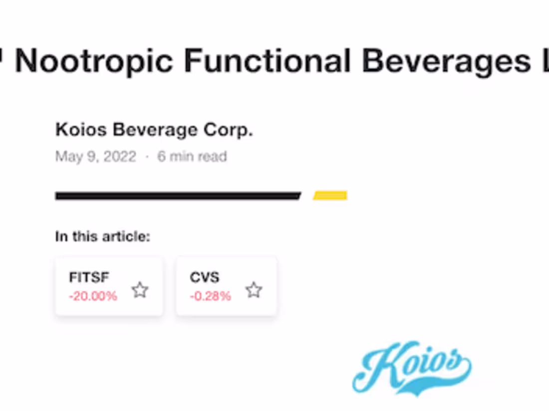 Cover image for KOIOS™ Press Release