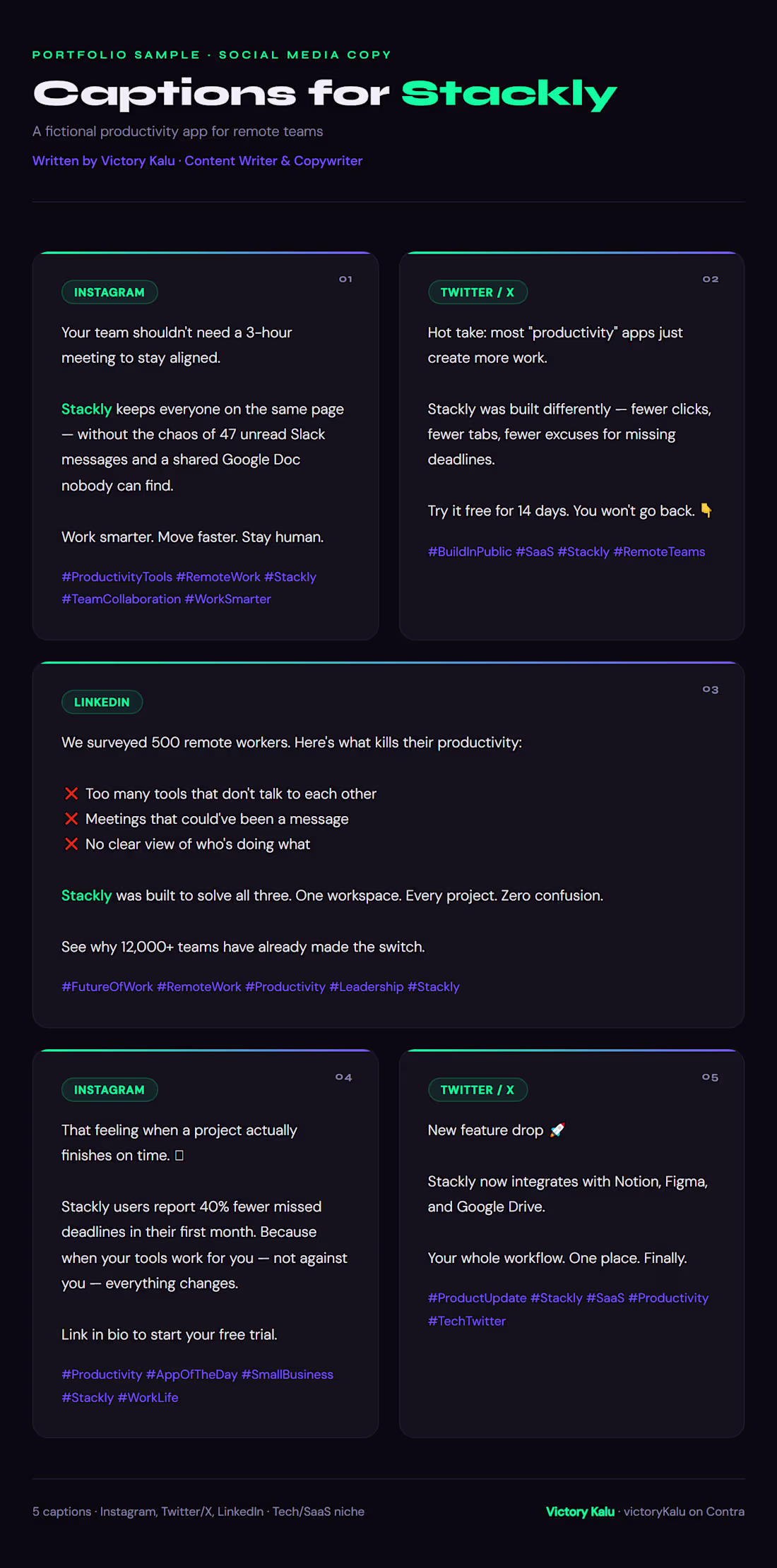 Cover image for Social Media Captions & Content captions.