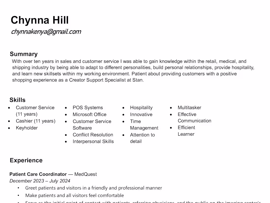 Cover image for Resumé (Personal)