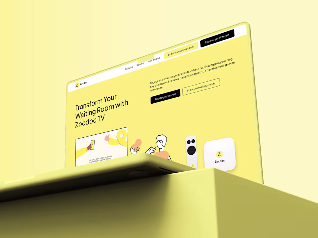Cover image for Zocdoc TV Landing Page Design