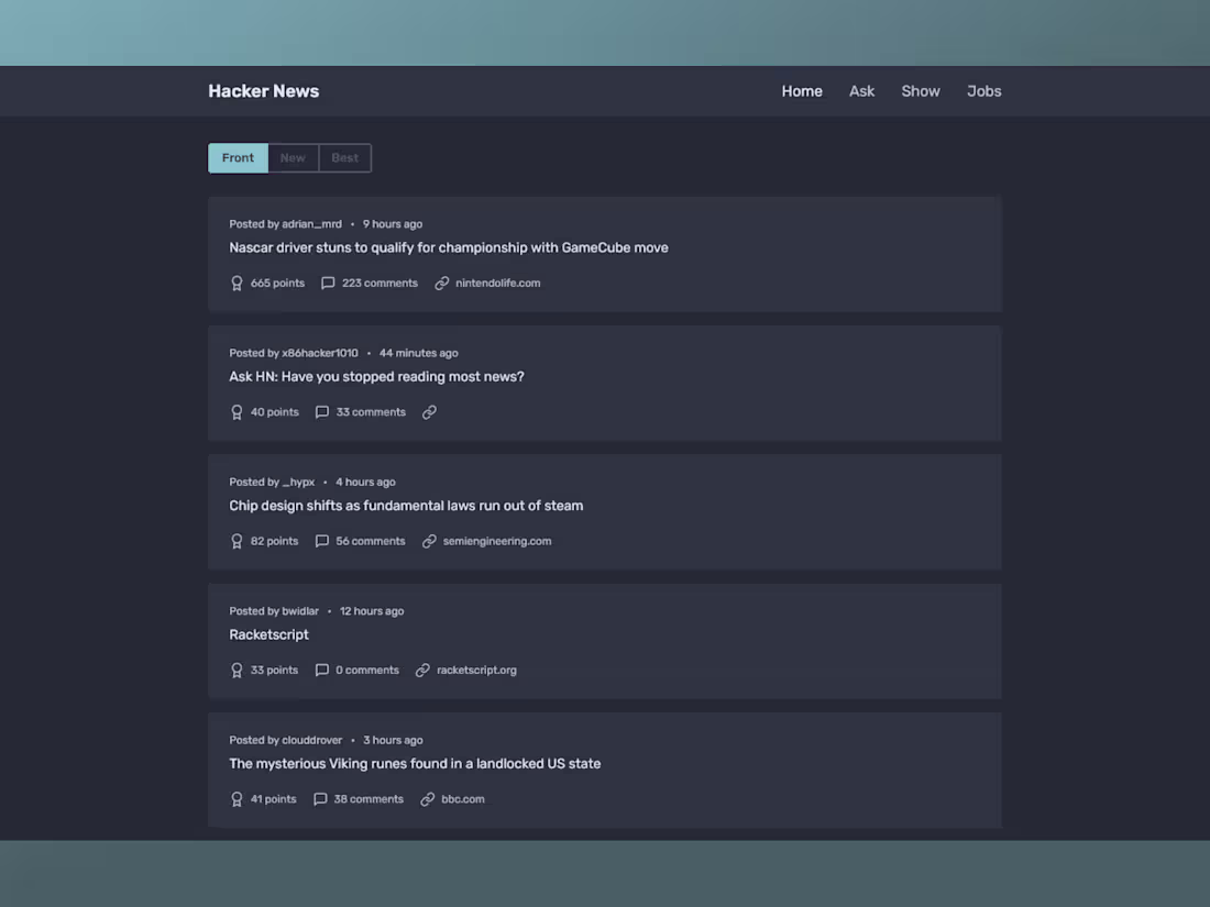 Cover image for HN React