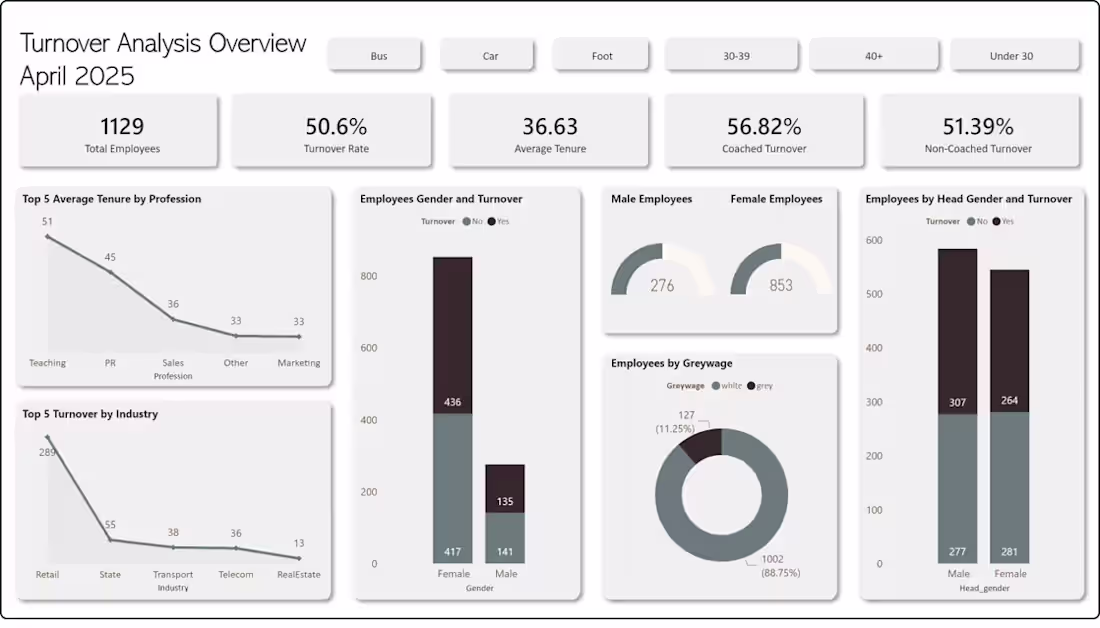 Cover image for Turnover Analysis Dashboard