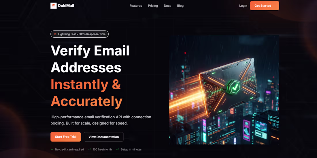 Cover image for High-performance email verification API with