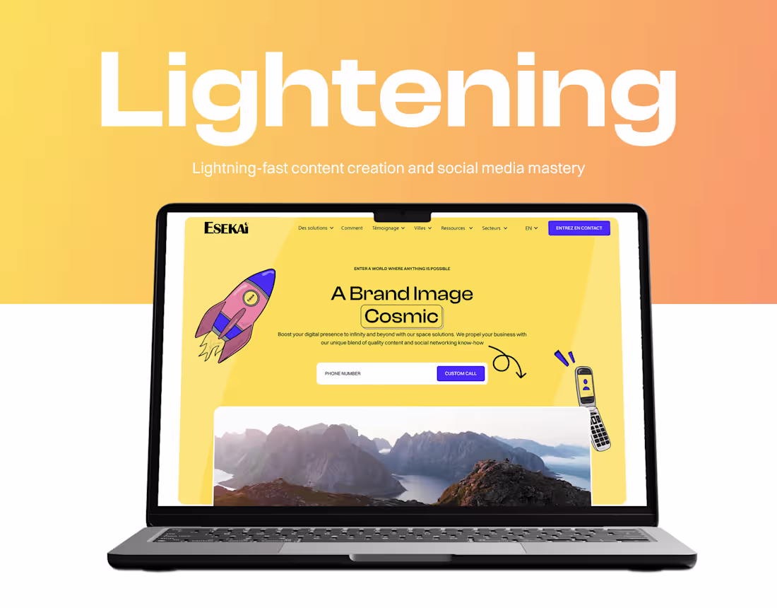 Cover image for Lightening - Social media marketers website