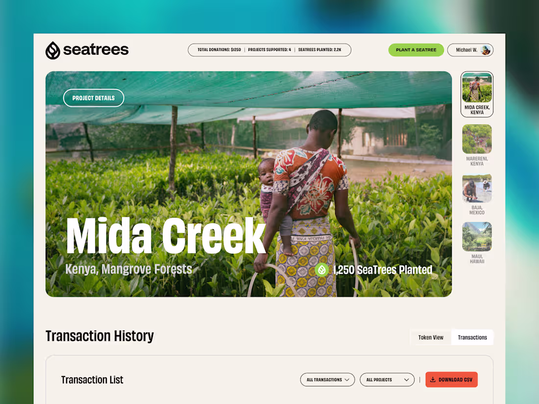 Cover image for SeaTrees Dashboard — Web3 dApp Development