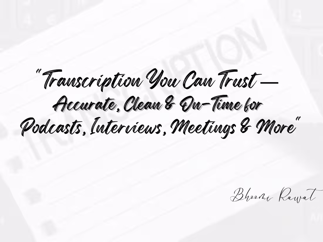 Cover image for Transcription Samples