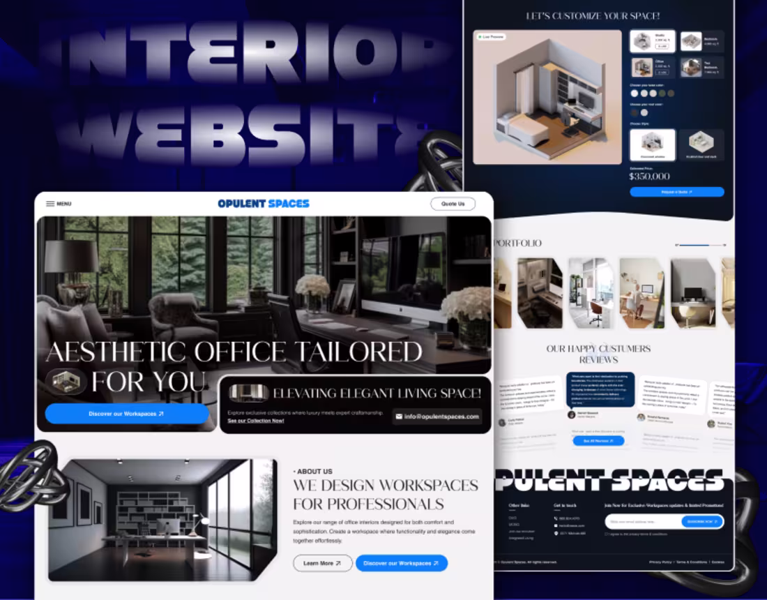 Cover image for Opulent Spaces UX Case Study | Interior Workspace