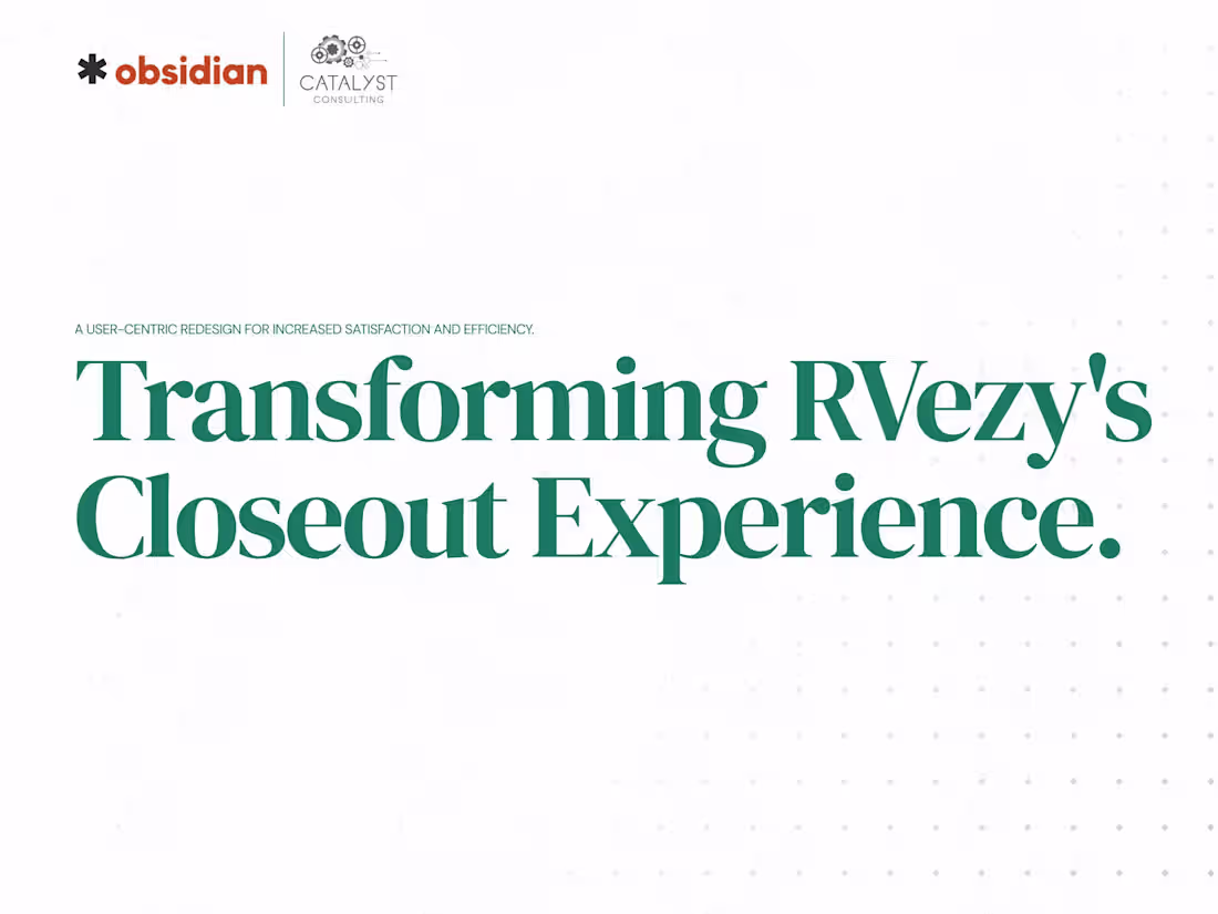 Cover image for Transforming RVezy's Closeout Experience.