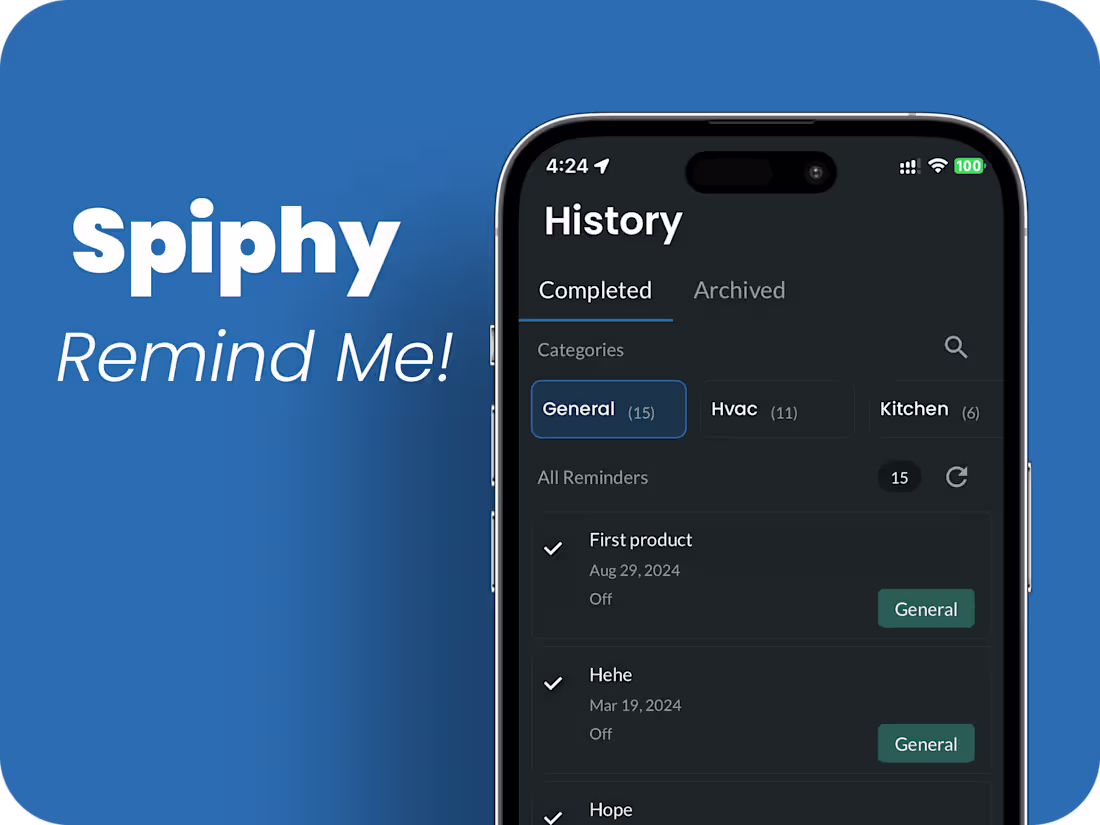 Cover image for Spiphy - Reminder App