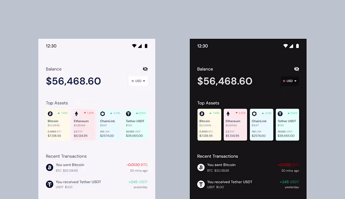 Cover image for Web3 Wallet - Light and Dark Mode Dashboard Design