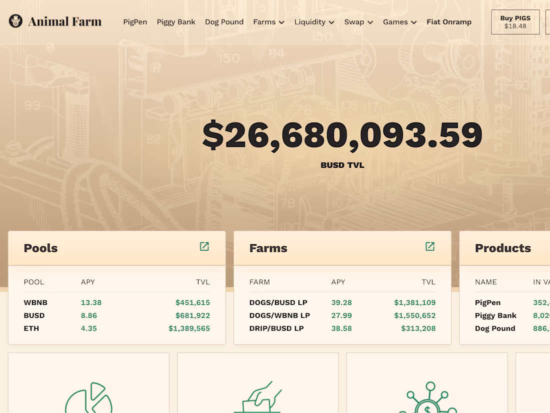 Cover image for DeFi Yield Farming & Daily ROI Platform (defi.animalfarm.app)