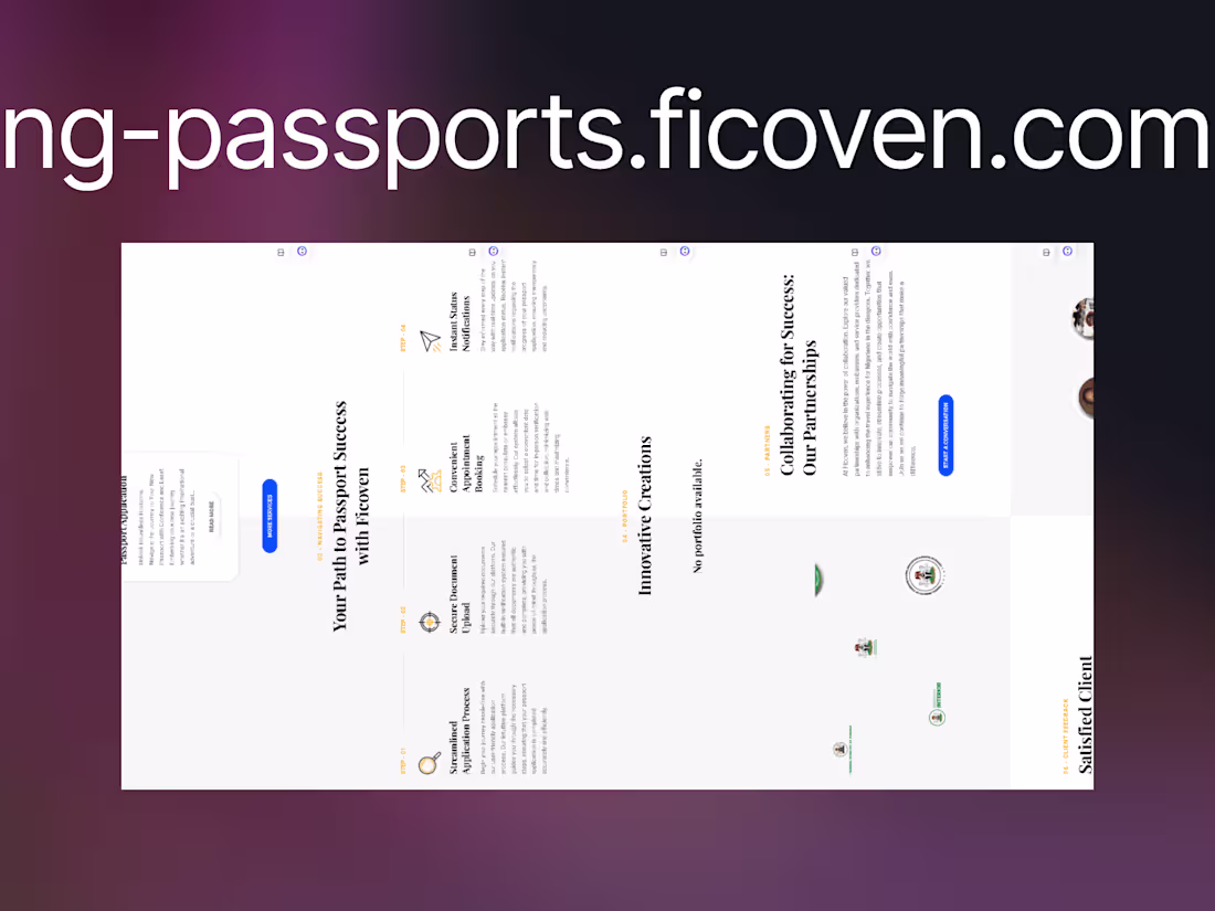 Cover image for Ficoven Passport Booking System