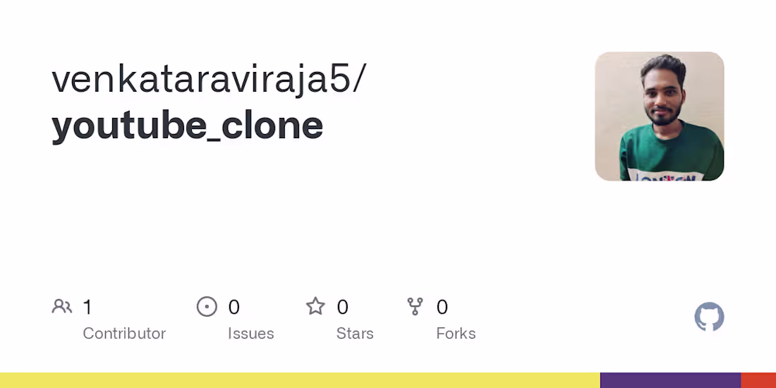 Cover image for venkataraviraja5/youtube_clone