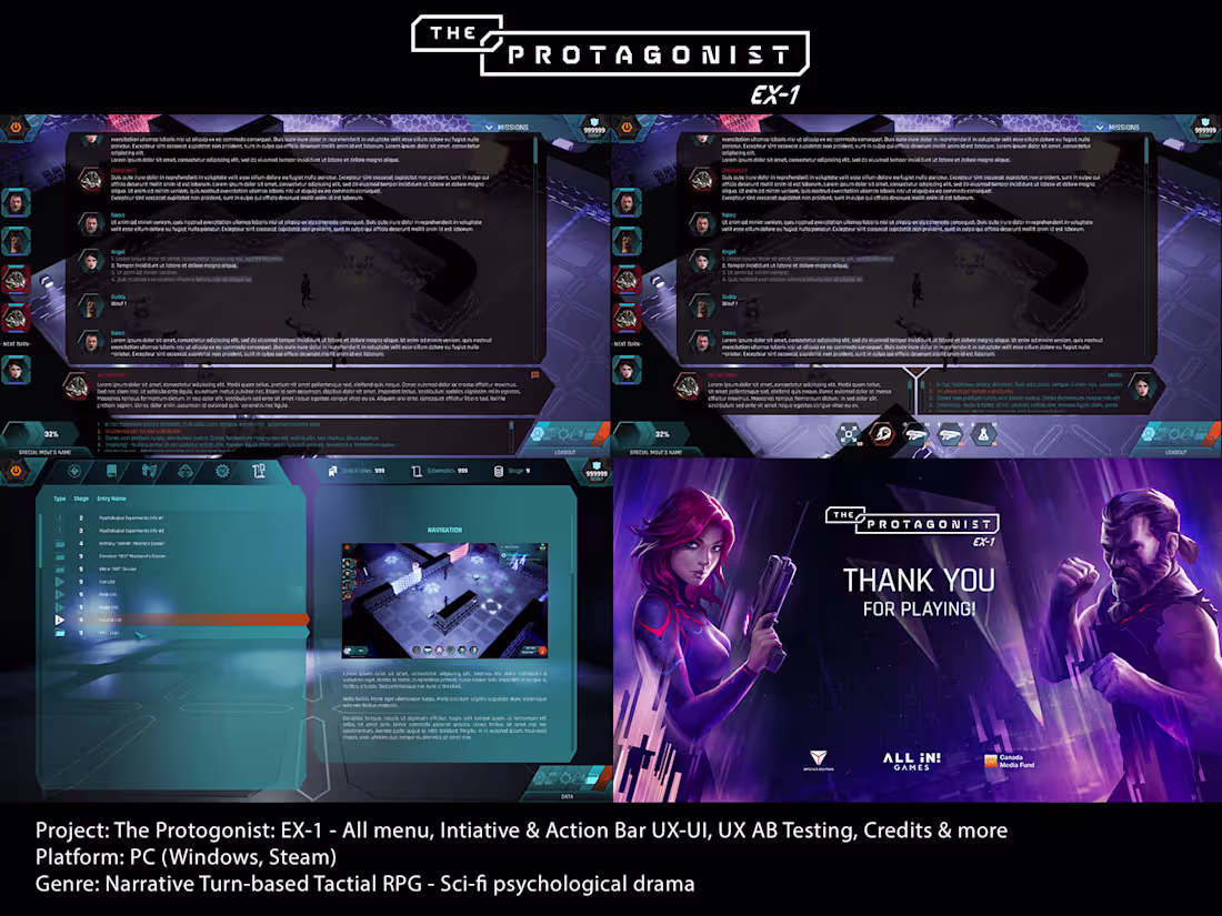 Cover image for UX-UI Design for The Protagonist: EX-1