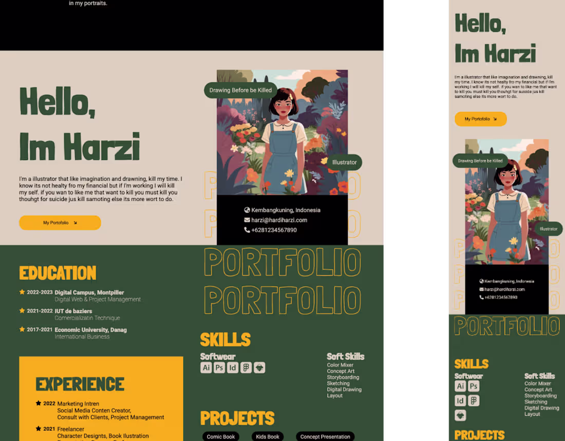 Cover image for LANDING PAGE | HARDI HARZI | Design & Development