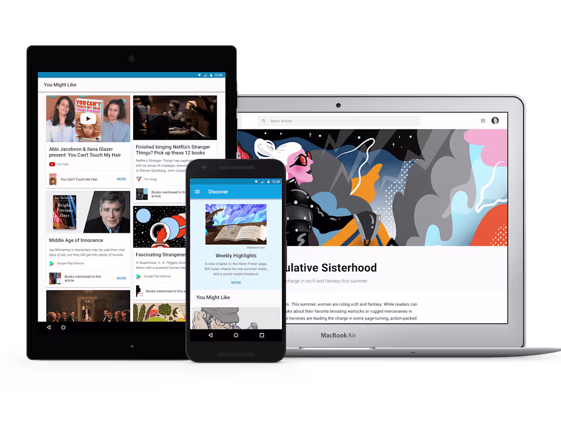 Cover image for Launching "Discover" and Google Play Editorial  📚