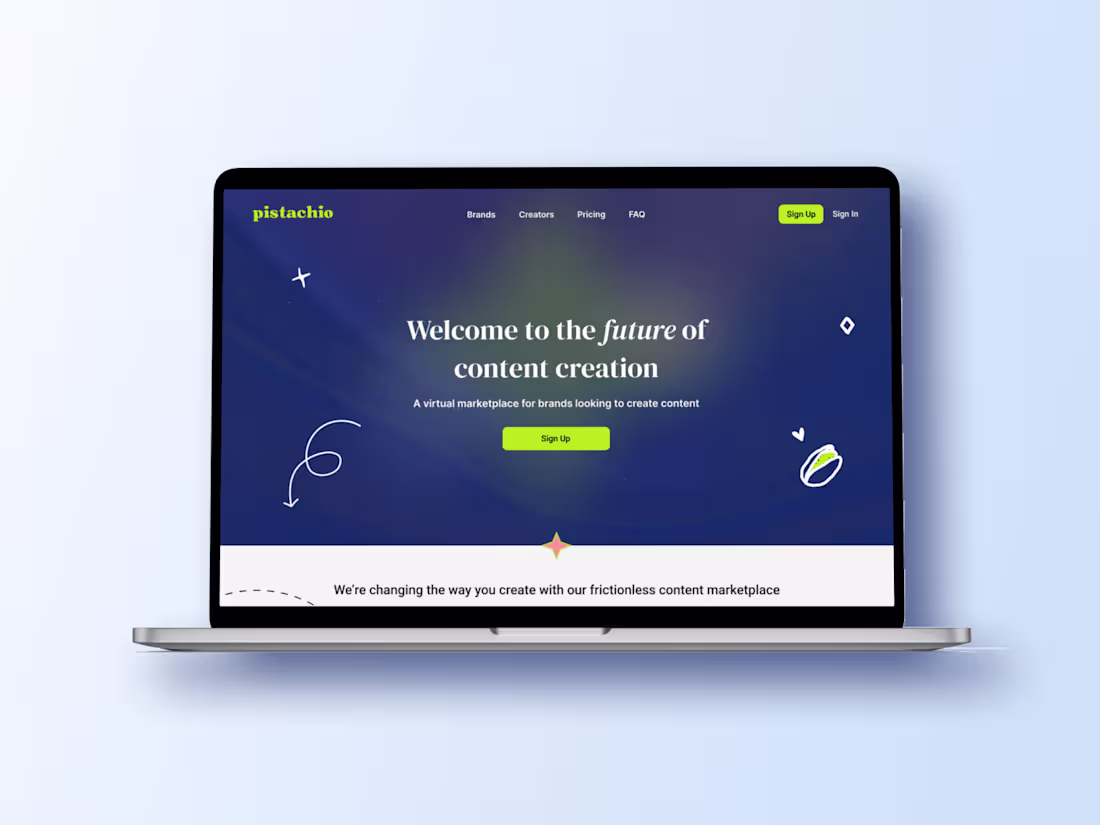 Cover image for UX/UI Design - Pistachio