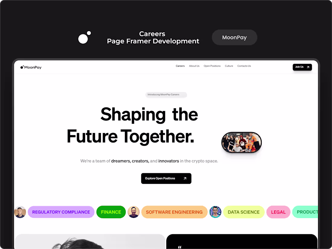 Cover image for Moonpay | Figma to Framer build