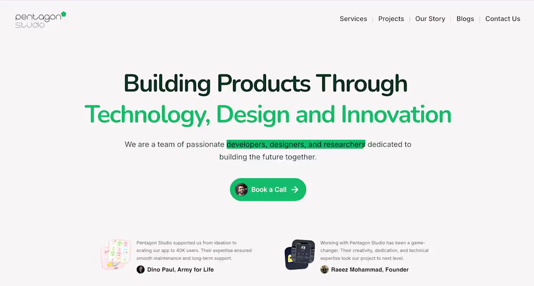 Cover image for Framer Development for Pentagon Studios website