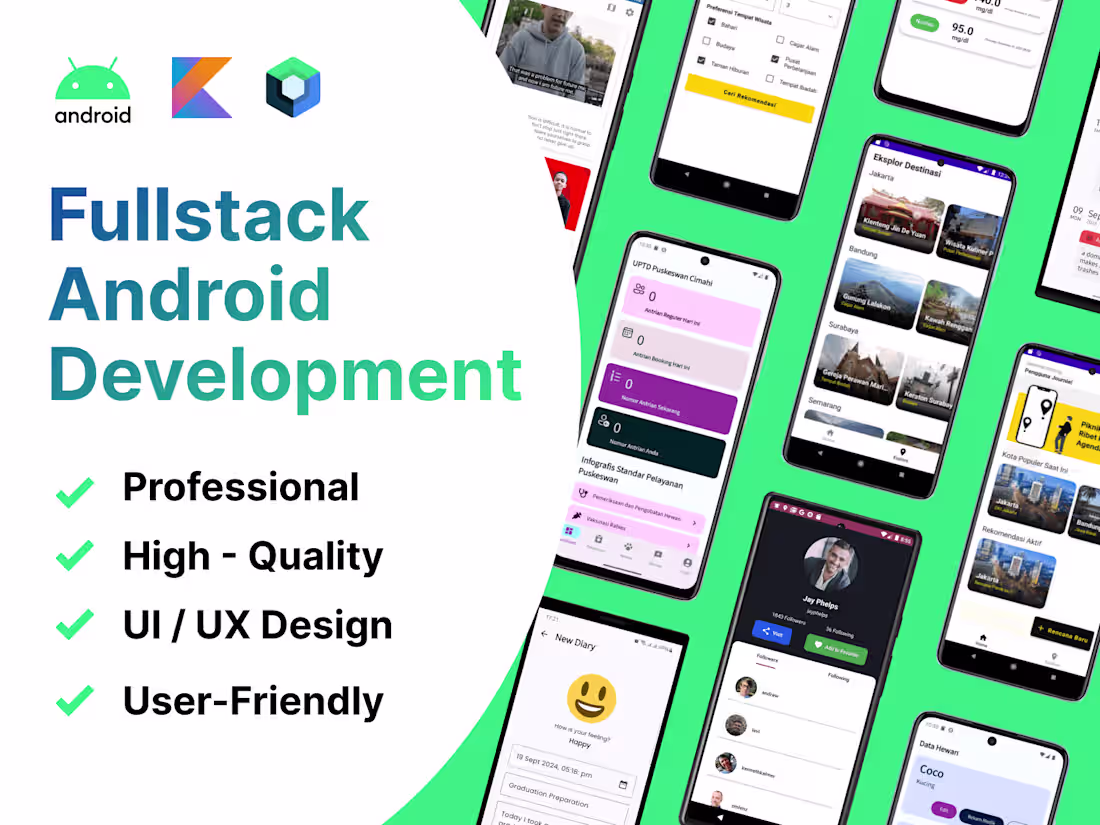 Cover image for Develop your professional & user-friendly Android application