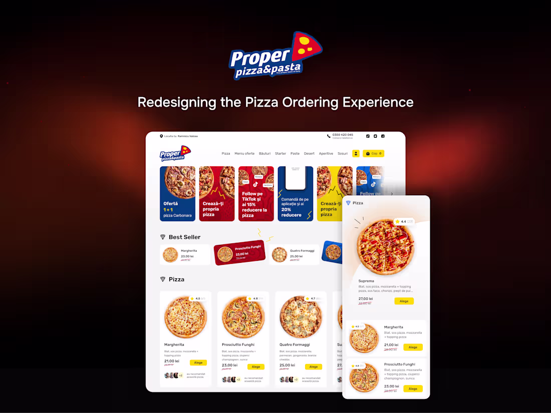 Cover image for Proper Pizza - Redesigning the Pizza Ordering Experience