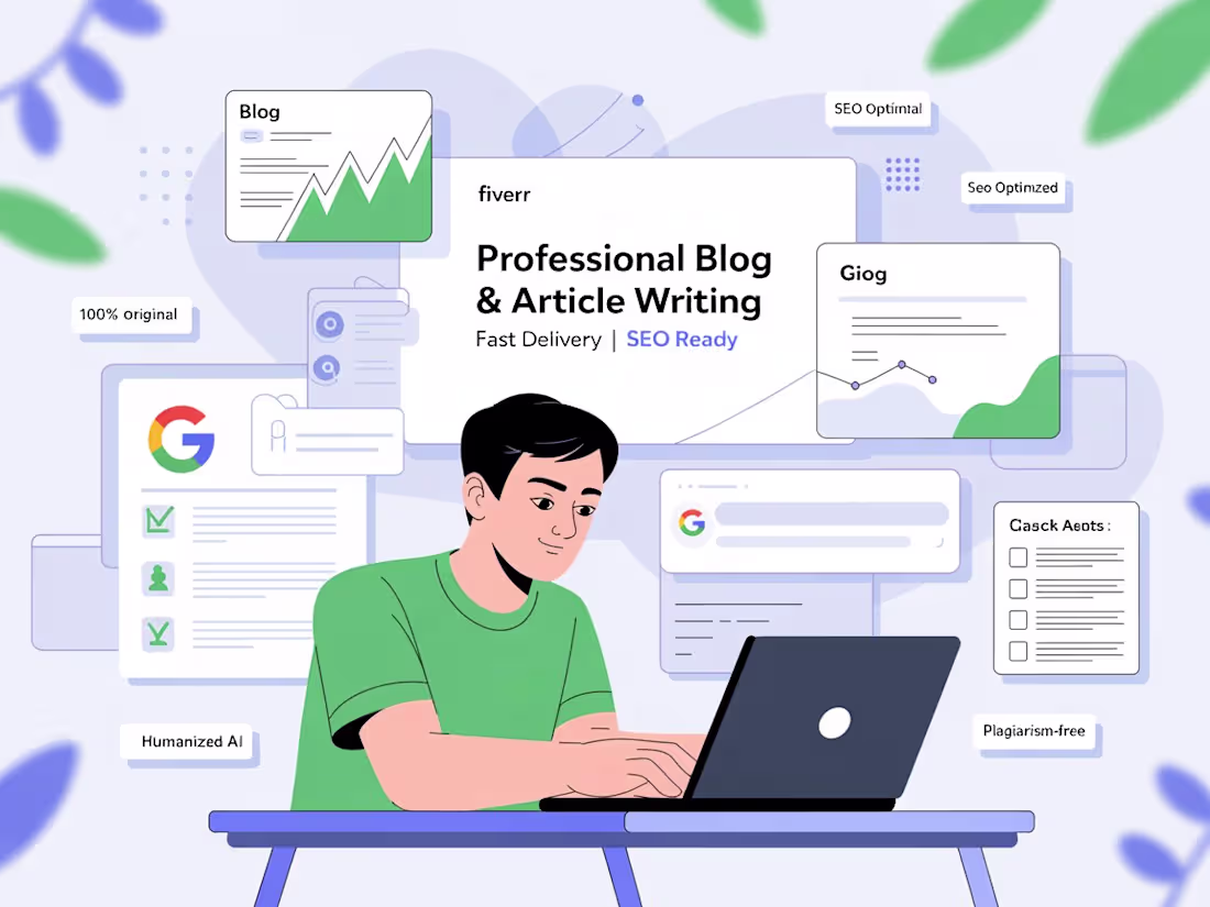 Cover image for SEO optimized blog posts or articles for your website