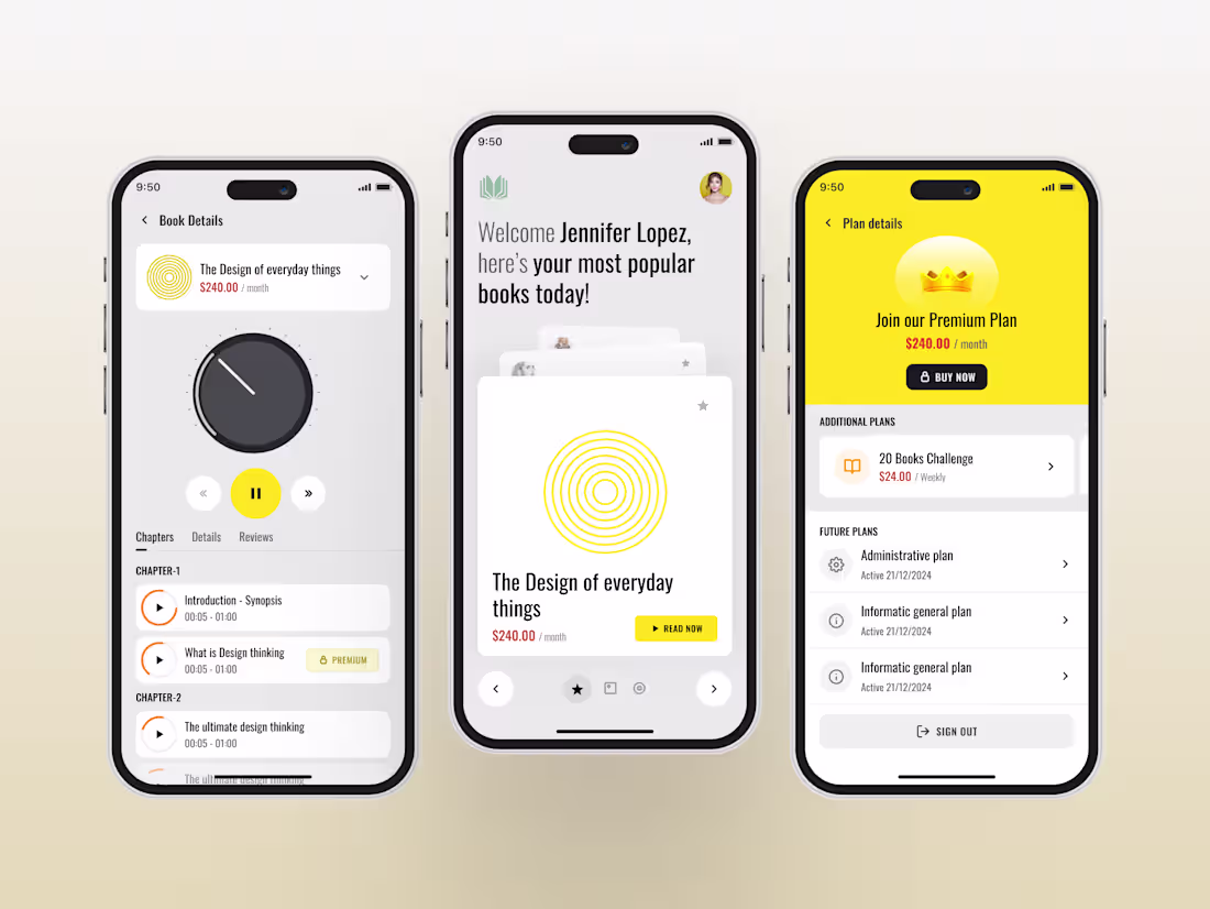 Cover image for Audiobook Platform UI Design