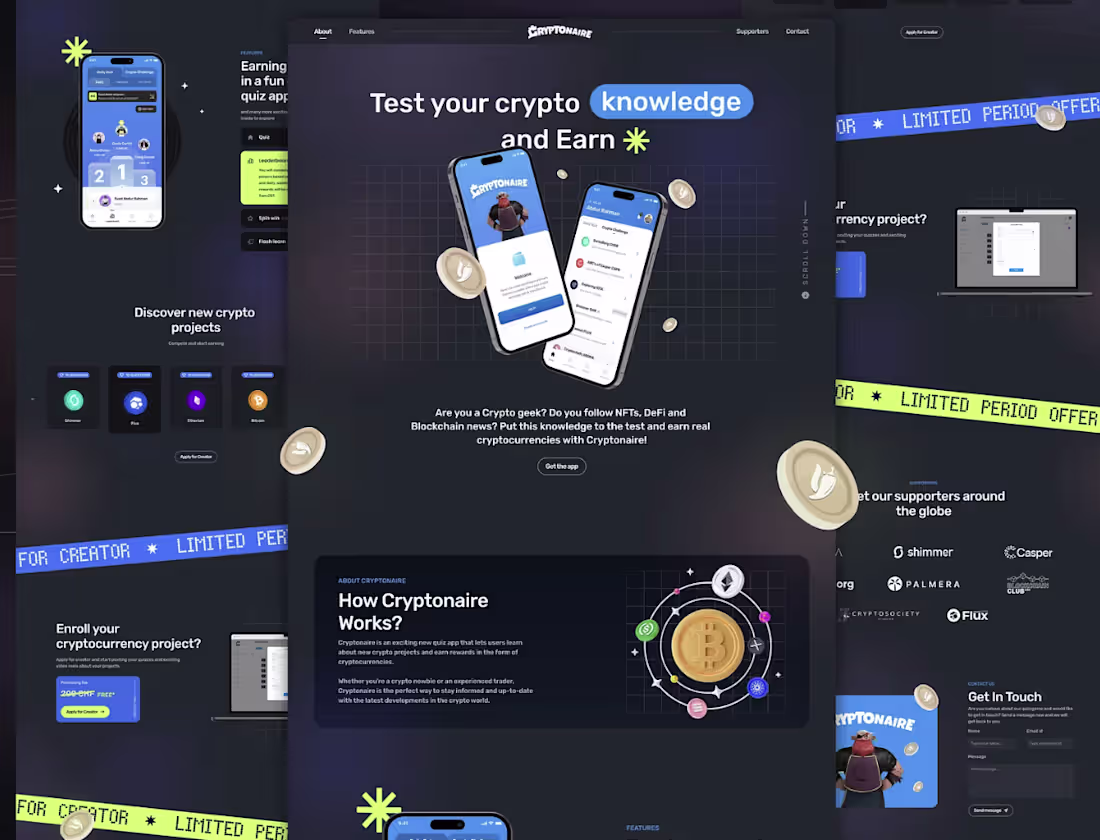 Cover image for Cryptonaire Quiz App Development