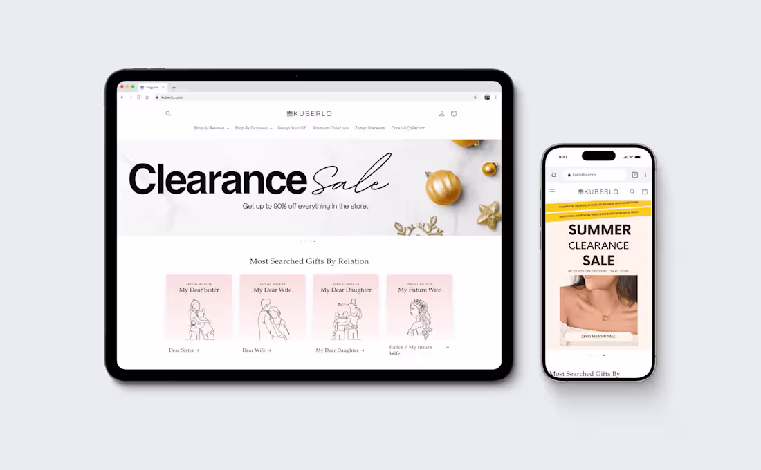 Cover image for Shopify development for Jewelry Brand
