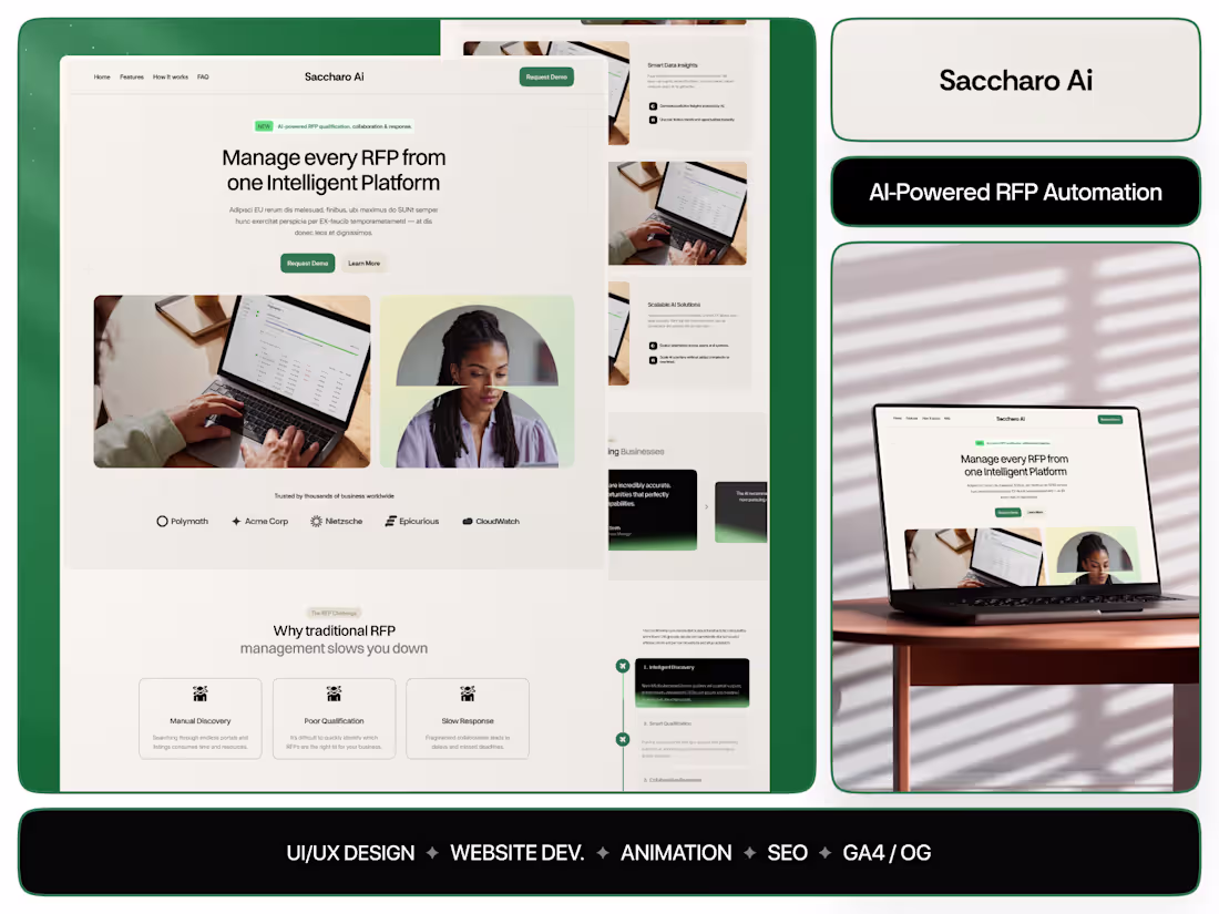 Cover image for Saccharo AI Landing Page