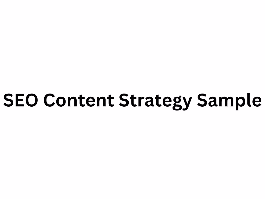 Cover image for SEO Content Strategy Sample – Digital Marketing