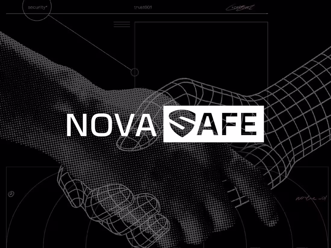Cover image for NovaSafe Cybersecurity Branding The NovaSafe logo represents...