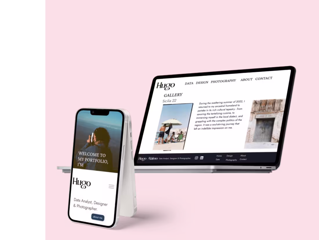 Cover image for Online Portfolio for a Data Analyst and Photographer