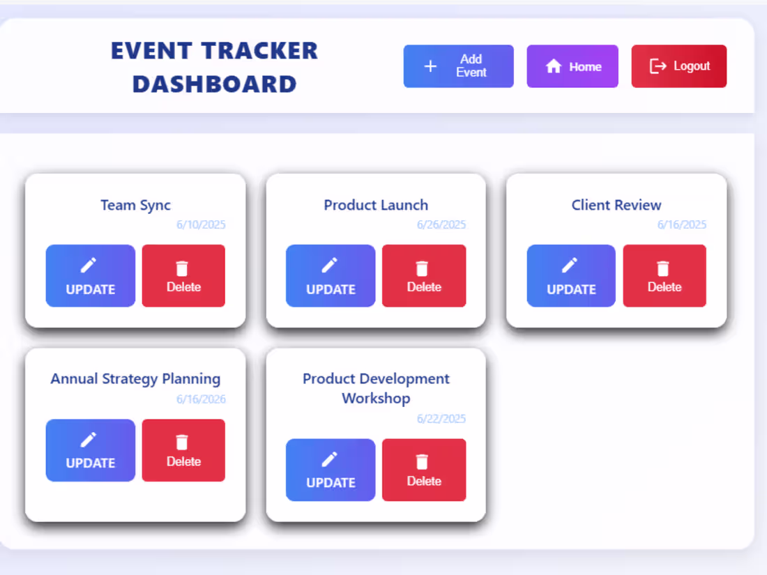 Cover image for Event Tracker