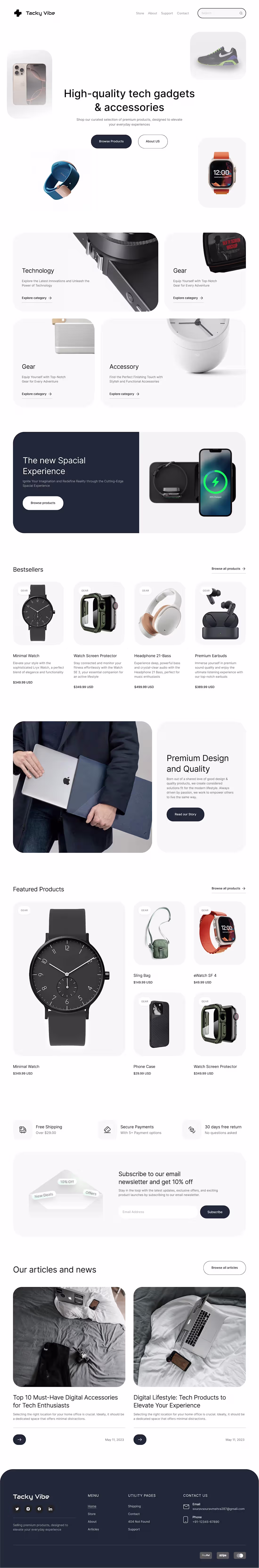 Cover image for Tacky Vibe E-commerce Website Design