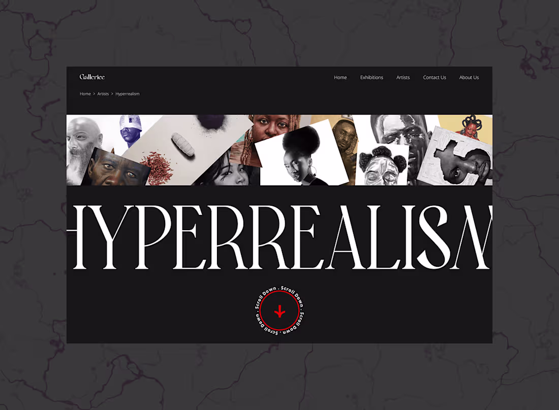 Cover image for Galeriee | Art gallery website