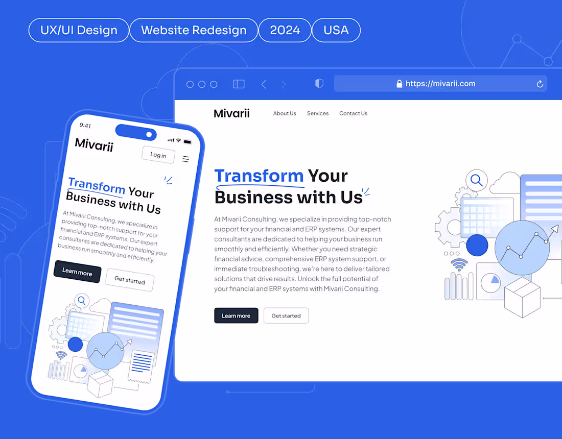 Cover image for Mivarii: UI/UX for Financial & ERP Consulting