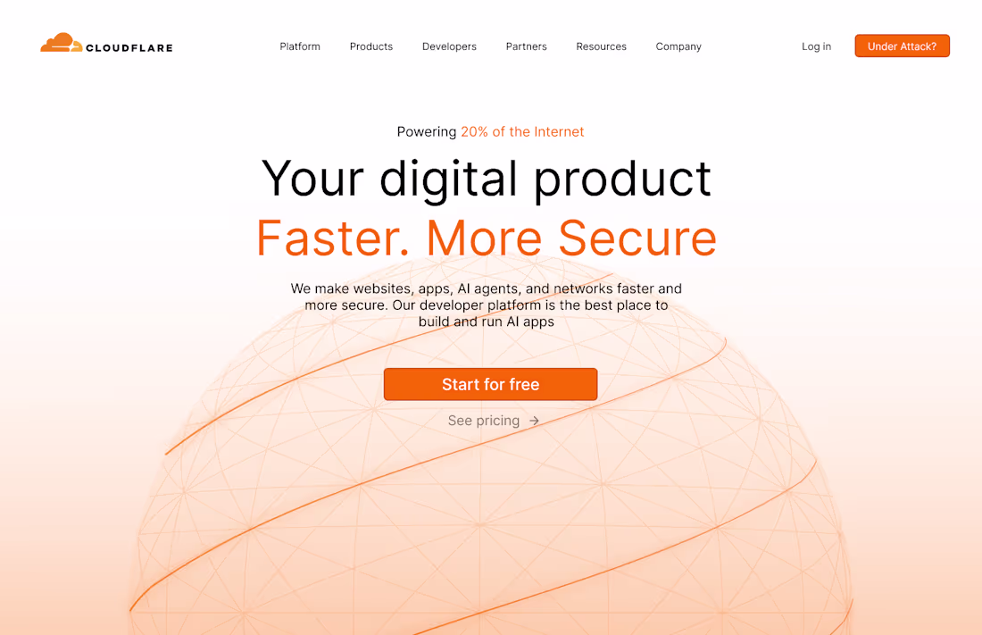 Cover image for Redesigned Cloudflare's Landing Page for Enhanced UX/UI